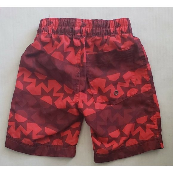 Tea Swim Shorts Boys Toddler Size 2y Swimwear Red Board Trunks Stripes Stars - Picture 2 of 3